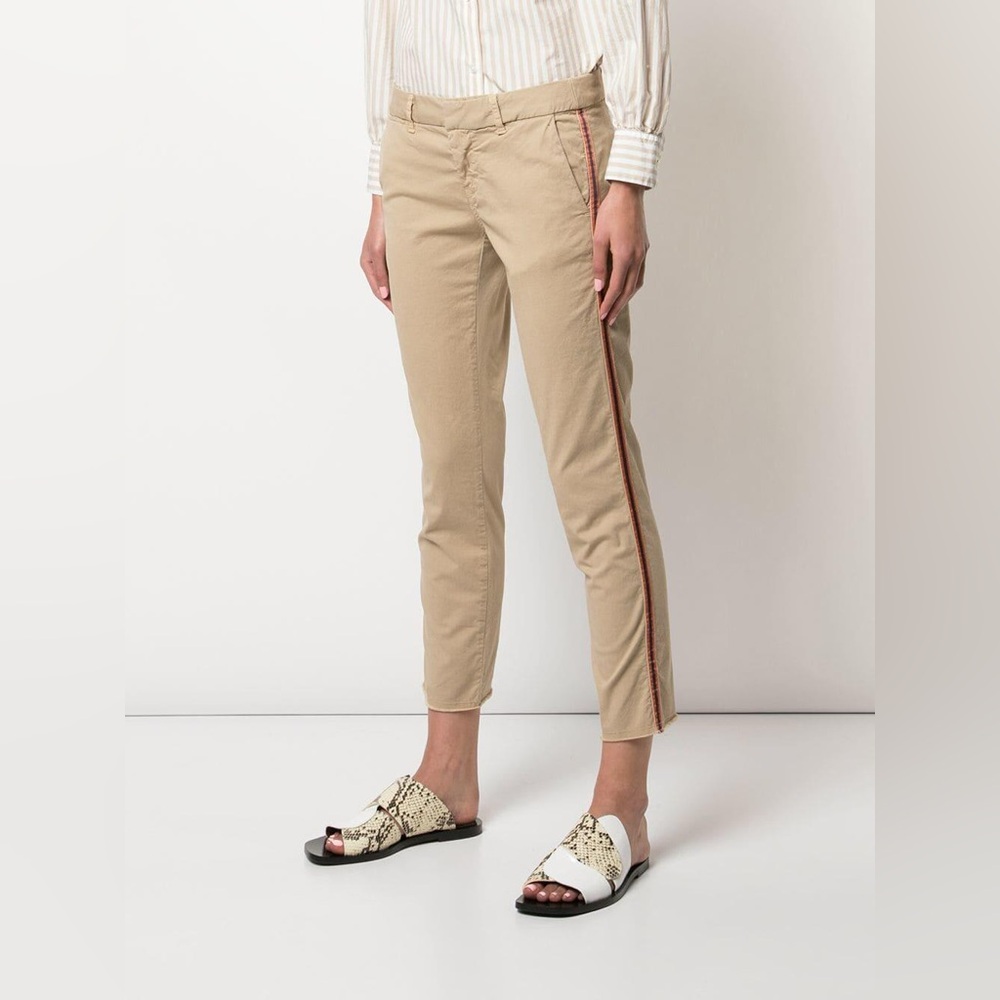 Nili Lotan East Hampton Desert Sand Side Stripe Chino Pants